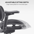 Chaise de bureau ergonomique avec double support lombaire dynamique