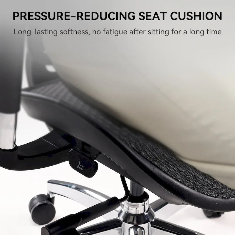 Chaise de bureau ergonomique avec double support lombaire dynamique