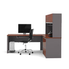 Bureau d'angle en L avec rangement