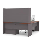 Bureau d'angle en L avec rangement