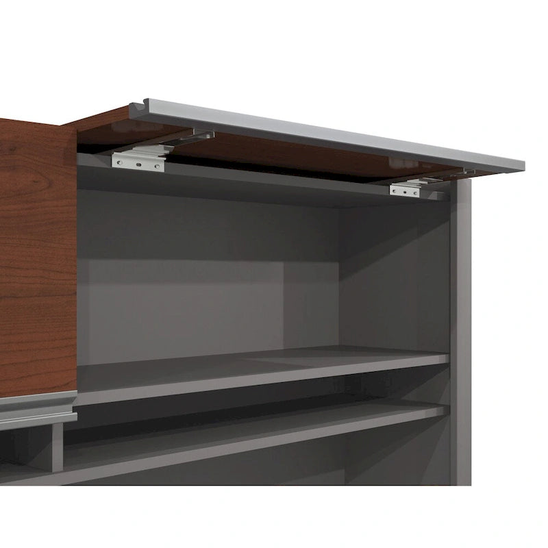 Bureau d'angle en L avec rangement