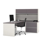 Bureau d'angle en L avec rangement