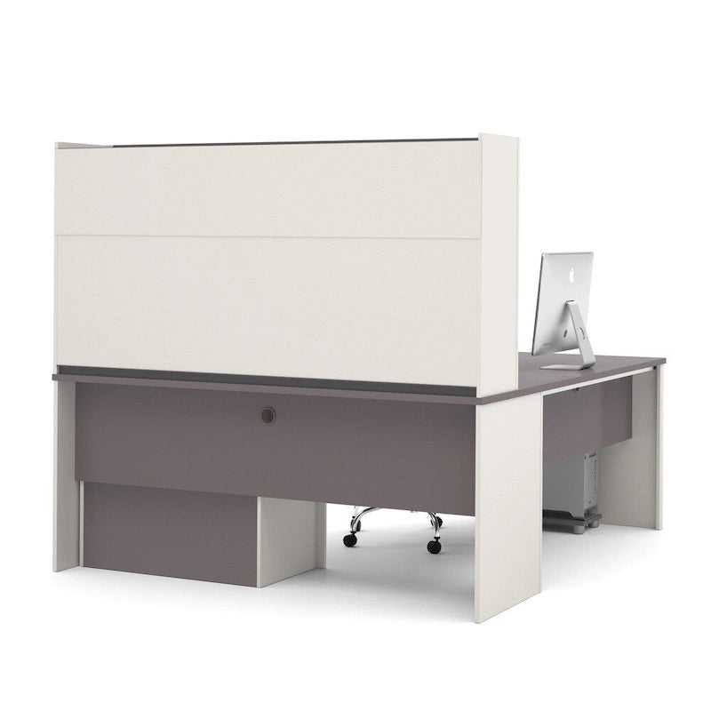 Bureau d'angle en L avec rangement