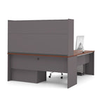 Bureau d'angle en L avec rangement