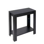 Table d'appoint étroite avec étagère