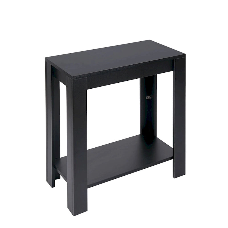 Table d'appoint étroite avec étagère