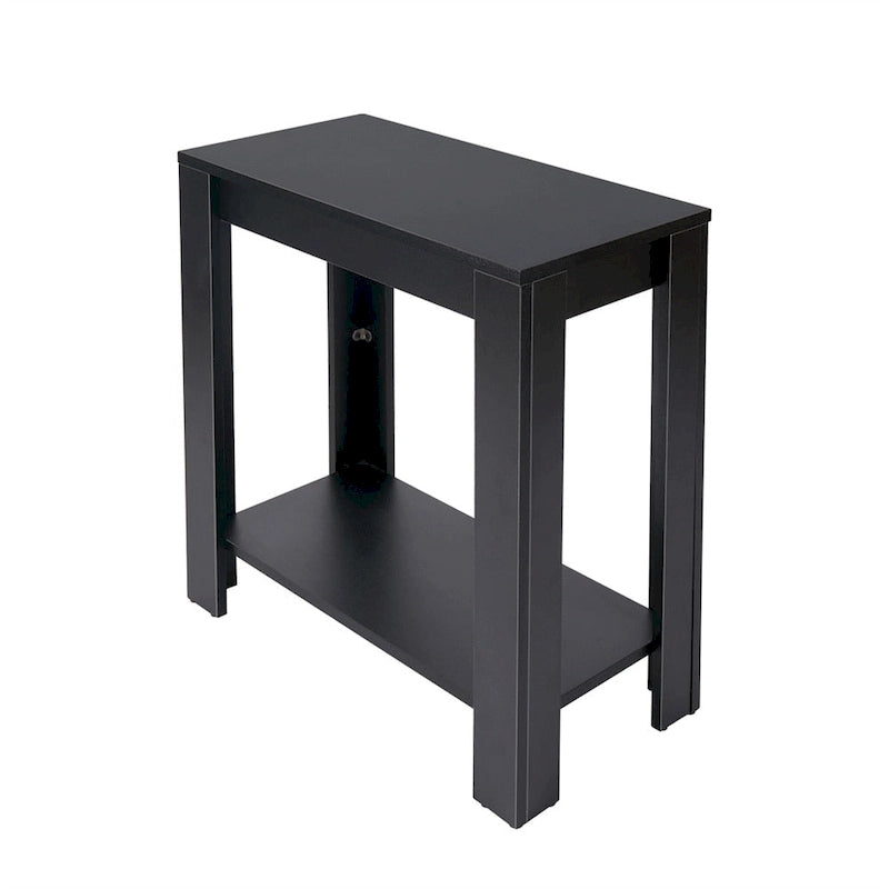 Table d'appoint étroite avec étagère