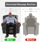Fauteuils inclinables pivotants berçants avec massage et chaleur et poches latérales