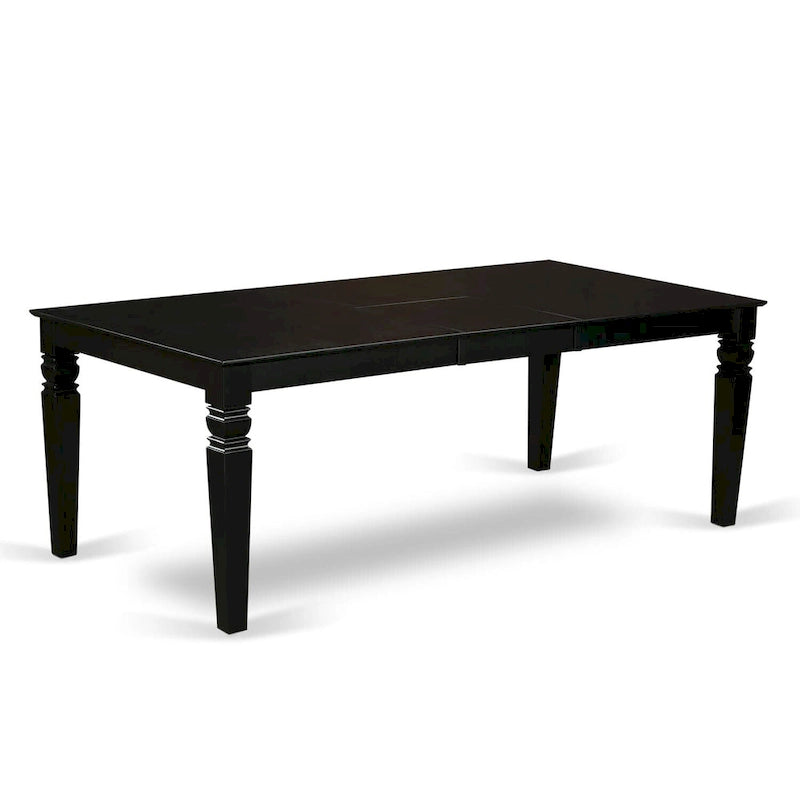 Ensemble de salle à manger avec rallonge papillon – Bois noir (Options de pièces)