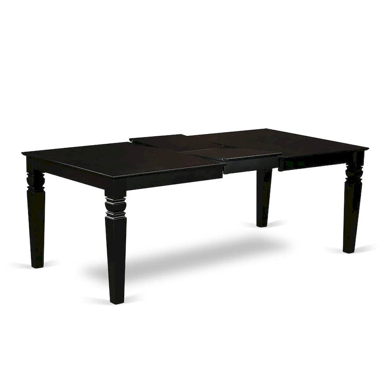 Ensemble de salle à manger avec rallonge papillon – Bois noir (Options de pièces)