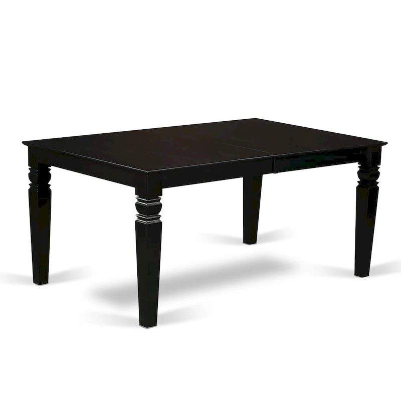 Ensemble de salle à manger avec rallonge papillon – Bois noir (Options de pièces)