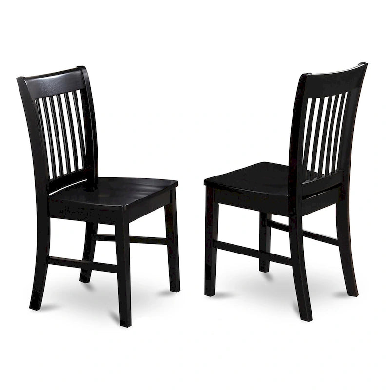 Ensemble de salle à manger avec rallonge papillon – Bois noir (Options de pièces)