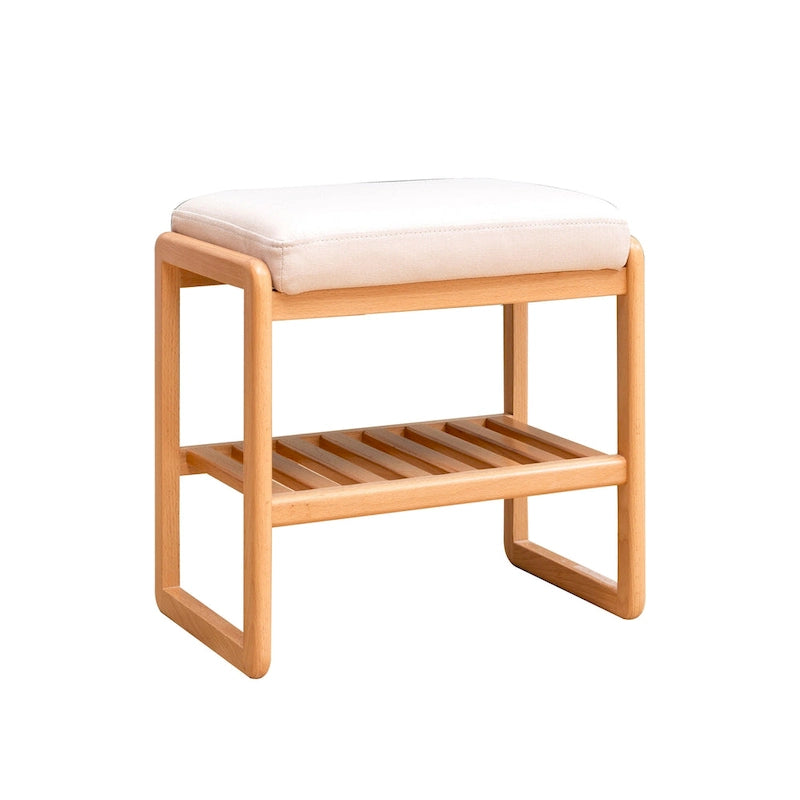 Banc à chaussures en bois avec rangement