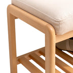 Banc à chaussures en bois avec rangement