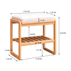 Banc à chaussures en bois avec rangement