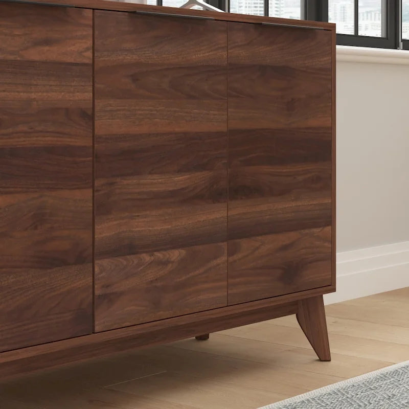 Meuble buffet de 60 po avec 4 portes à fermeture douce et tablettes ajustables