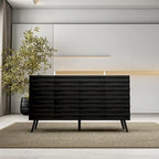 Buffet moderne noir avec grand espace de rangement en laque