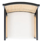 Chaise de salle à manger en rotin naturel tressé avec cadre en chêne