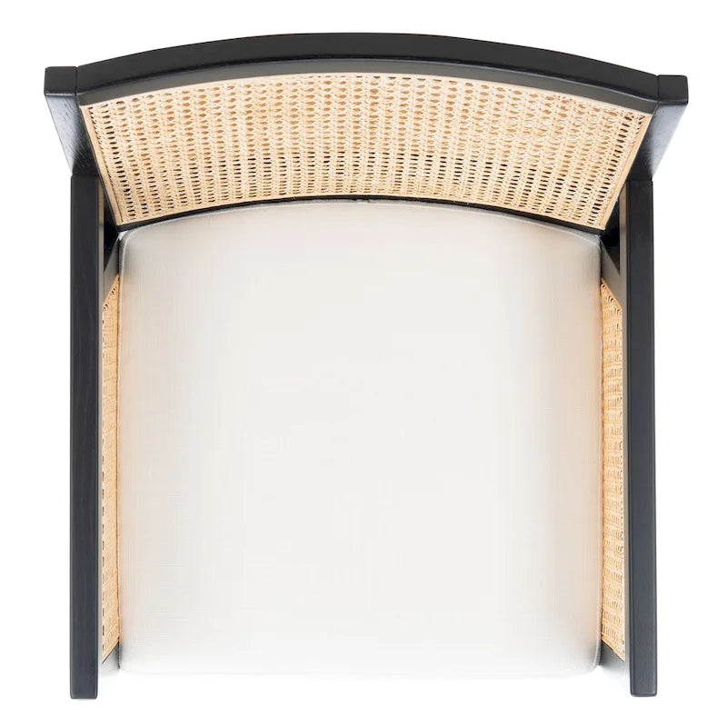 Chaise de salle à manger en rotin naturel tressé avec cadre en chêne