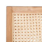 Chaise de salle à manger en rotin naturel tressé avec cadre en chêne