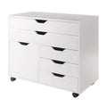 30.75  White 3 Section Mobile Storage Cabinet