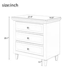 Modern Nightstand with 3 Drawers