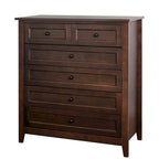 Commode à 6 tiroirs avec poignées rondes rétro, Auburn