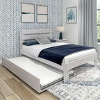 Plank and Beam Farmhouse Full Bed with Plank Headboard and Trundle
