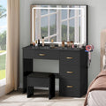 Moasis 35.4  Vanity Built-In Outlets with Lighted Mirror - 53.5  H X 35.4  W X 15.7  D