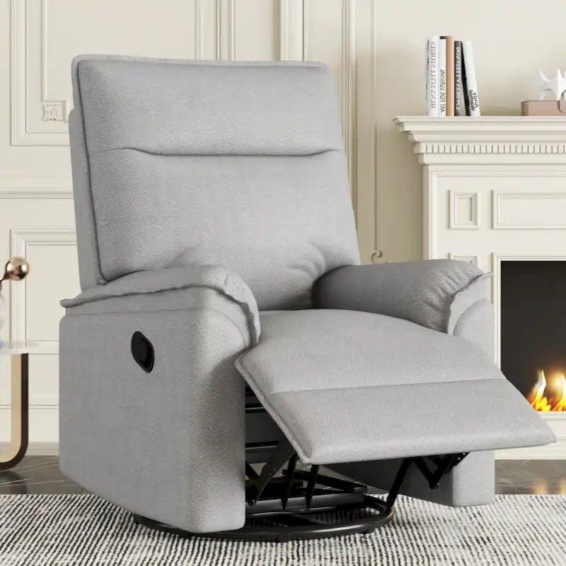 Fauteuil inclinable, pivotant et à bascule avec fonction d'inclinaison manuelle