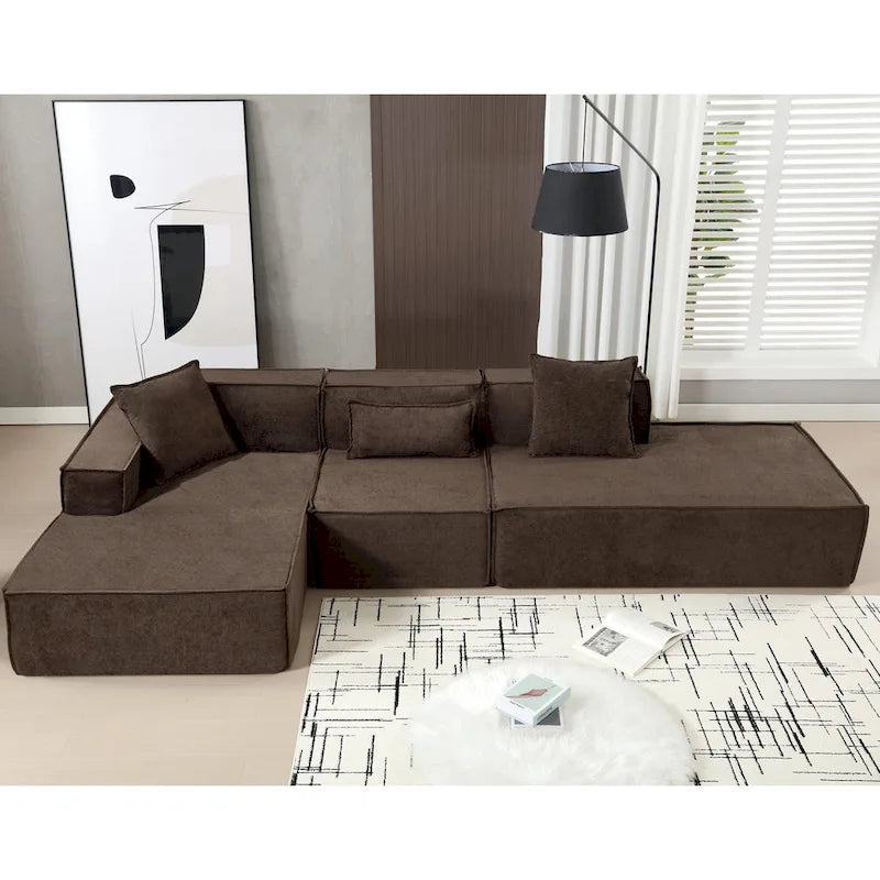 Canapé d'angle modulable moderne et minimaliste, installation gratuite