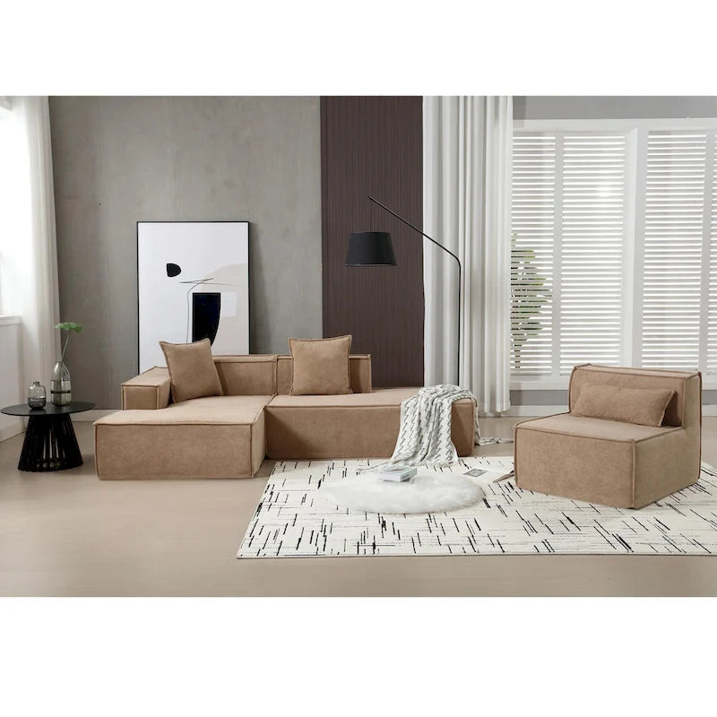 Canapé d'angle modulable moderne et minimaliste, installation gratuite