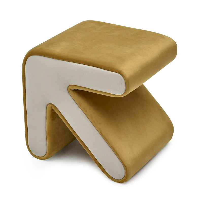 Tabouret / Pouf en velours rembourré