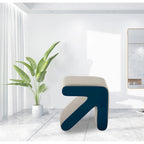 Tabouret / Pouf en velours rembourré