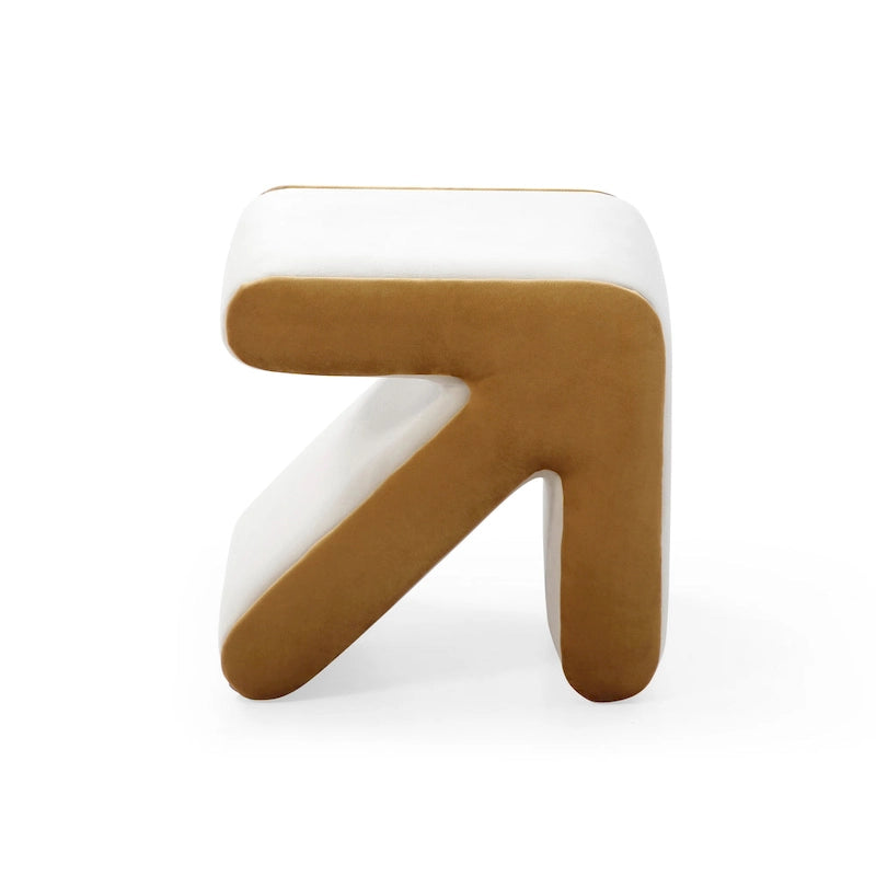Tabouret / Pouf en velours rembourré