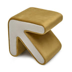 Tabouret / Pouf en velours rembourré