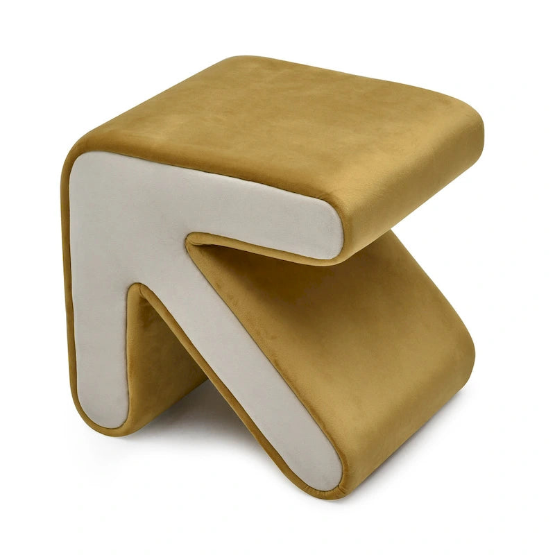Tabouret / Pouf en velours rembourré