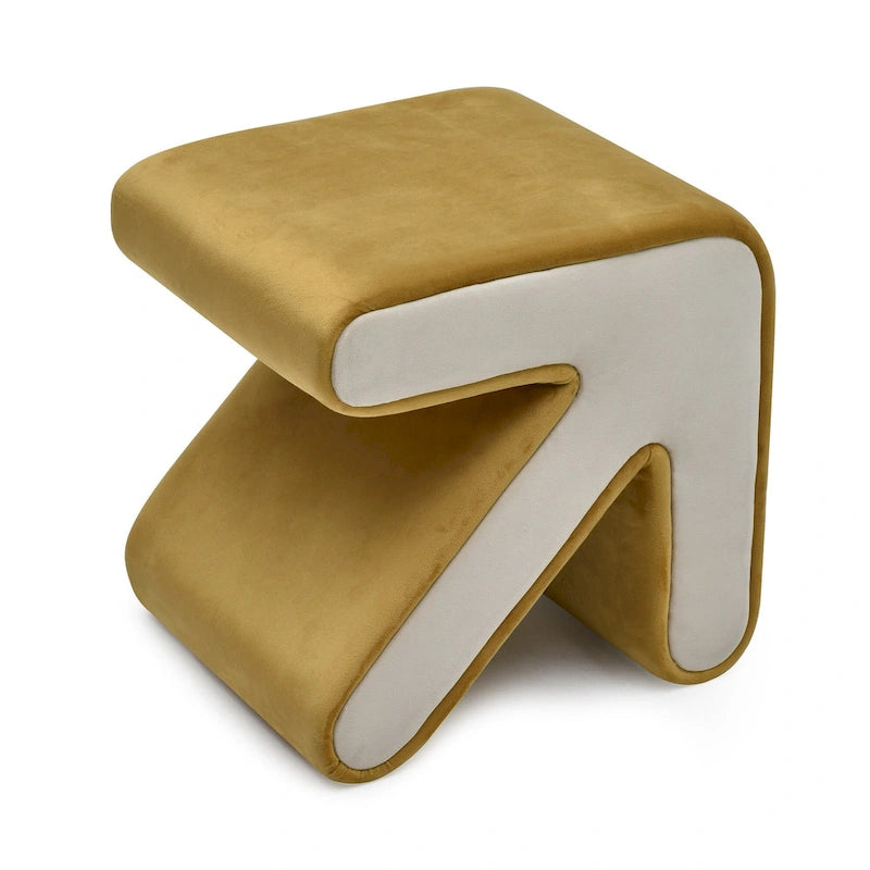 Tabouret / Pouf en velours rembourré