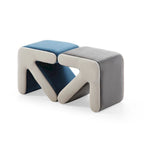 Tabouret / Pouf en velours rembourré