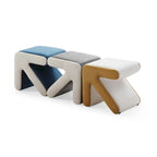 Tabouret / Pouf en velours rembourré