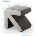 Tabouret / Pouf en velours rembourré