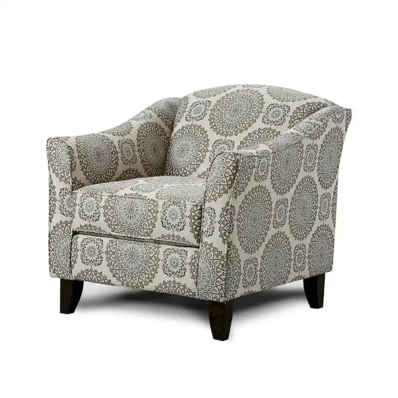 Fauteuil d'appoint motif marocain gris crépuscule