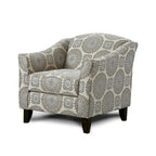 Fauteuil d'appoint motif marocain gris crépuscule