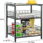 Table de chevet industrielle rétro avec étagère de rangement – 30 P x 40 L x 63,5 H cm
