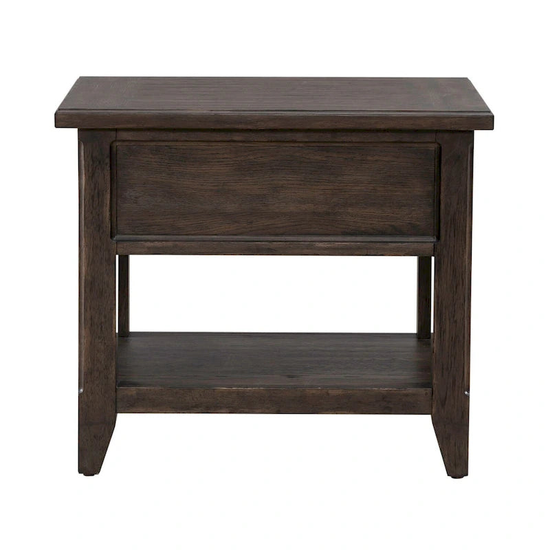 Table d'appoint rectangulaire brun selle Paradise Valley