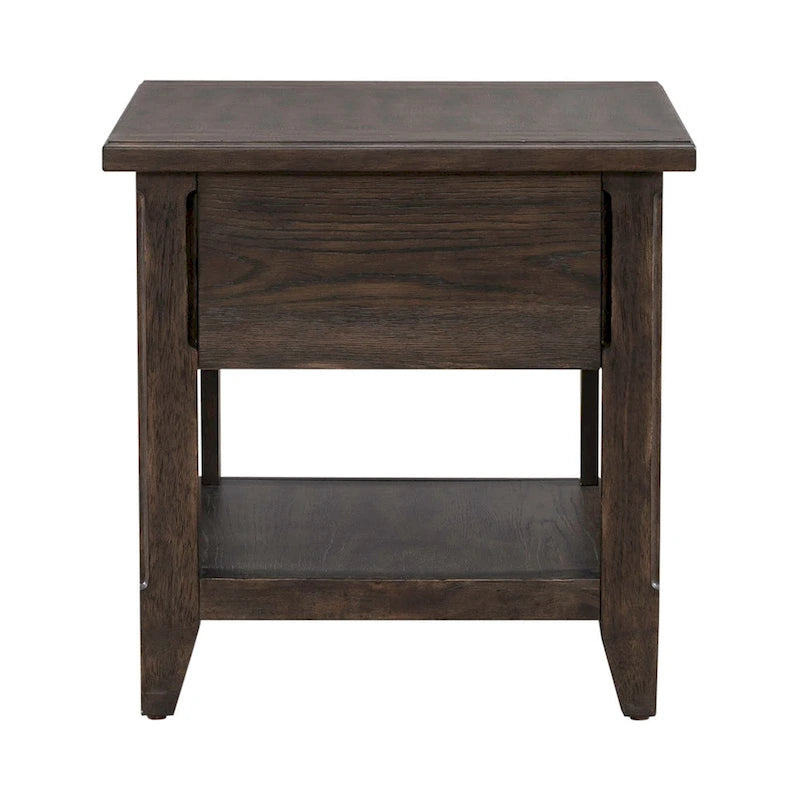 Table d'appoint rectangulaire brun selle Paradise Valley