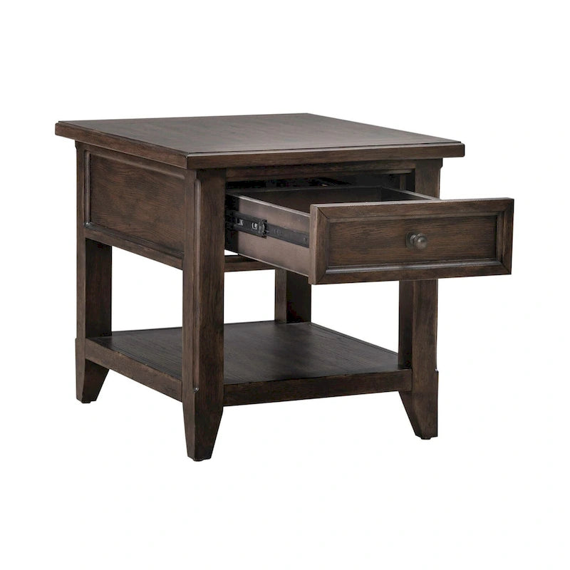 Table d'appoint rectangulaire brun selle Paradise Valley