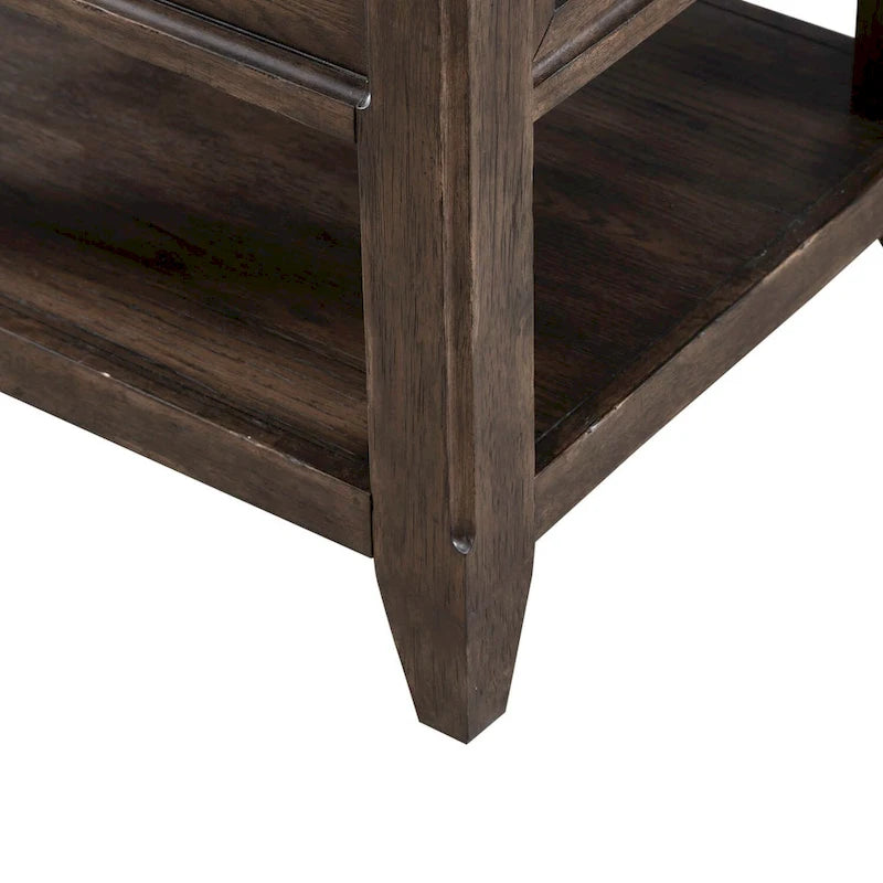 Table d'appoint rectangulaire brun selle Paradise Valley