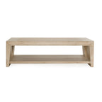 Table basse en chêne rustique avec des accents en queue d'aronde