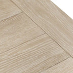 Table basse en chêne rustique avec des accents en queue d'aronde